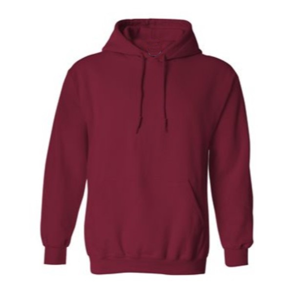cardinal red hooded pullover